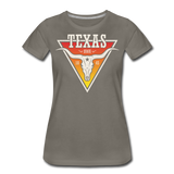 Texas Longhorn Skull - Women’s Premium T-Shirt - asphalt gray