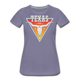 Texas Longhorn Skull - Women’s Premium T-Shirt - washed violet