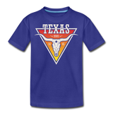 Texas Longhorn Skull - Kids' Premium T-Shirt - royal blue