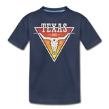 Texas Longhorn Skull - Kids' Premium T-Shirt - navy