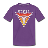 Texas Longhorn Skull - Kids' Premium T-Shirt - purple