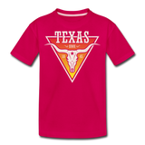 Texas Longhorn Skull - Kids' Premium T-Shirt - dark pink