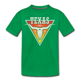 Texas Longhorn Skull - Kids' Premium T-Shirt - kelly green