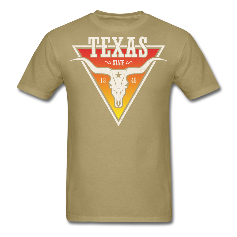 Texas Longhorn Skull - Men's T-Shirt - khaki