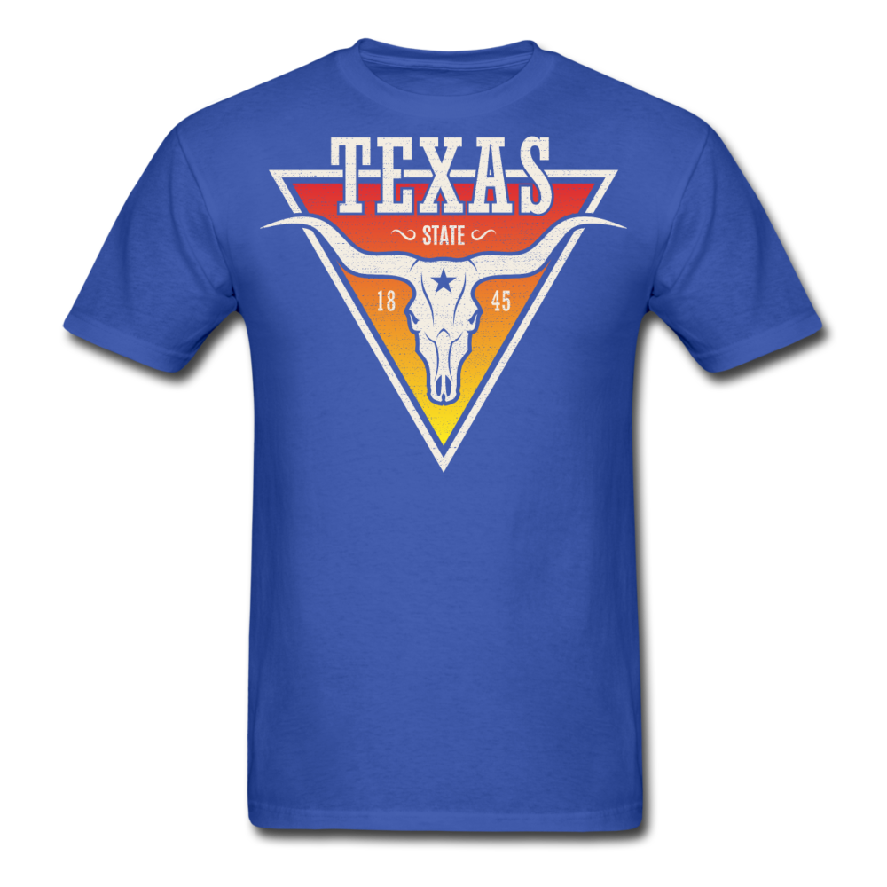 Texas Longhorn Skull - Men's T-Shirt - royal blue