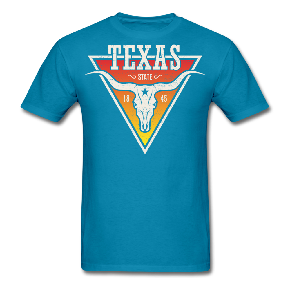 Texas Longhorn Skull - Men's T-Shirt - turquoise