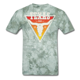 Texas Longhorn Skull - Men's T-Shirt - military green tie dye
