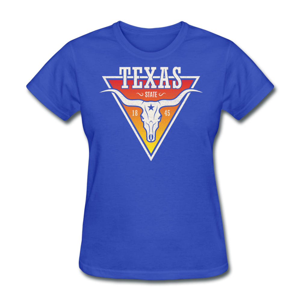 Texas Longhorn Skull - Women's T-Shirt - royal blue