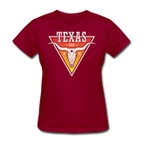 Texas Longhorn Skull - Women's T-Shirt - dark red