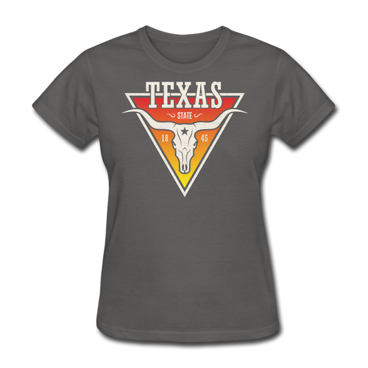 Texas Longhorn Skull - Women's T-Shirt - charcoal