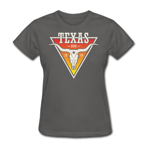 Texas Longhorn Skull - Women's T-Shirt - charcoal