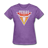 Texas Longhorn Skull - Women's T-Shirt - purple heather