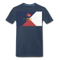 Texas Info Map - Men's Premium T-Shirt - navy