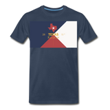 Texas Info Map - Men's Premium T-Shirt - navy