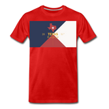 Texas Info Map - Men's Premium T-Shirt - red