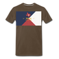 Texas Info Map - Men's Premium T-Shirt - noble brown