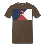 Texas Info Map - Men's Premium T-Shirt - noble brown
