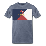 Texas Info Map - Men's Premium T-Shirt - heather blue