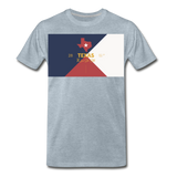 Texas Info Map - Men's Premium T-Shirt - heather ice blue