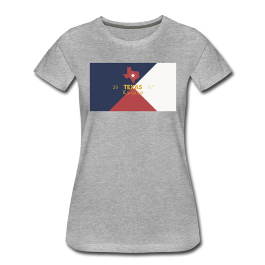 Texas Info Map - Women’s Premium T-Shirt - heather gray