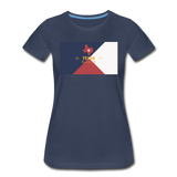 Texas Info Map - Women’s Premium T-Shirt - navy