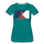 Texas Info Map - Women’s Premium T-Shirt - teal