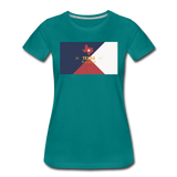 Texas Info Map - Women’s Premium T-Shirt - teal