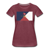 Texas Info Map - Women’s Premium T-Shirt - heather burgundy