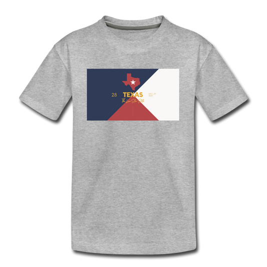 Texas Info Map - Kids' Premium T-Shirt - heather gray