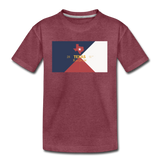 Texas Info Map - Kids' Premium T-Shirt - heather burgundy