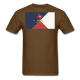 Texas Info Map - Men's T-Shirt - brown
