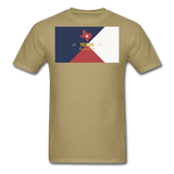 Texas Info Map - Men's T-Shirt - khaki