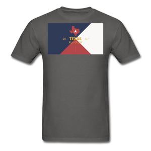 Texas Info Map - Men's T-Shirt - charcoal