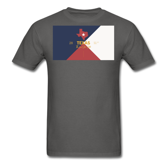 Texas Info Map - Men's T-Shirt - charcoal