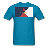 Texas Info Map - Men's T-Shirt - turquoise