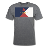 Texas Info Map - Men's T-Shirt - mineral charcoal gray