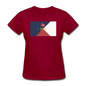 Texas Info Map - Women's T-Shirt - dark red