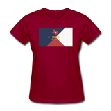 Texas Info Map - Women's T-Shirt - dark red
