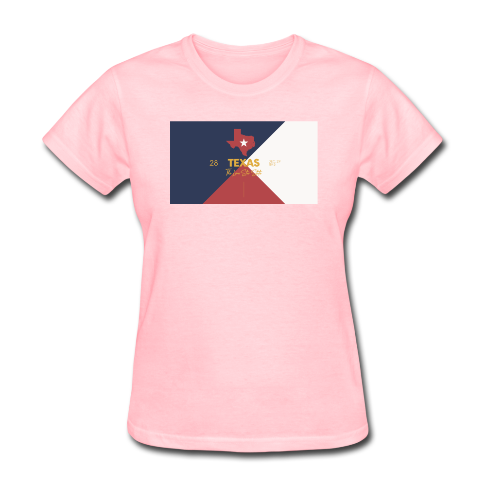 Texas Info Map - Women's T-Shirt - pink