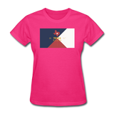 Texas Info Map - Women's T-Shirt - fuchsia
