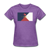 Texas Info Map - Women's T-Shirt - purple heather
