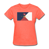 Texas Info Map - Women's T-Shirt - heather coral