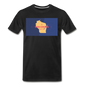 Wisconsin Info Map - Men's Premium T-Shirt - black