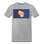 Wisconsin Info Map - Men's Premium T-Shirt - heather gray