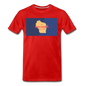 Wisconsin Info Map - Men's Premium T-Shirt - red