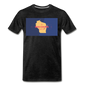 Wisconsin Info Map - Men's Premium T-Shirt - charcoal gray