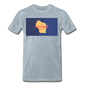 Wisconsin Info Map - Men's Premium T-Shirt - heather ice blue