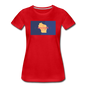 Wisconsin Info Map - Women’s Premium T-Shirt - red