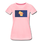 Wisconsin Info Map - Women’s Premium T-Shirt - pink