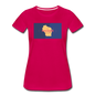 Wisconsin Info Map - Women’s Premium T-Shirt - dark pink